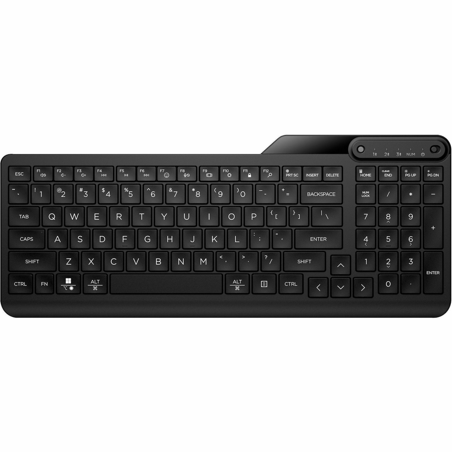 HP 460 Keyboard - Wireless Connectivity - English (US) - QWERTY Layout - Jack Black