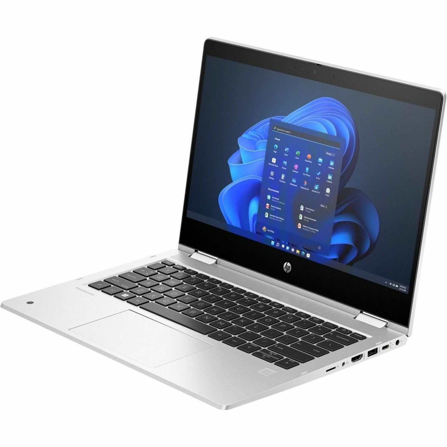 HP Pro x360 435 G10 13.3" Touchscreen Convertible 2 in 1 Notebook - Full HD - AMD Ryzen 5 7530U - 16 GB - 256 GB SSD - Pike Silver Aluminum