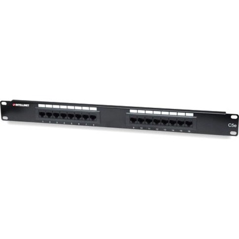 Intellinet Network Solutions 16-Port Rackmount Cat5e UTP 110/Krone Patch Panel, 1U