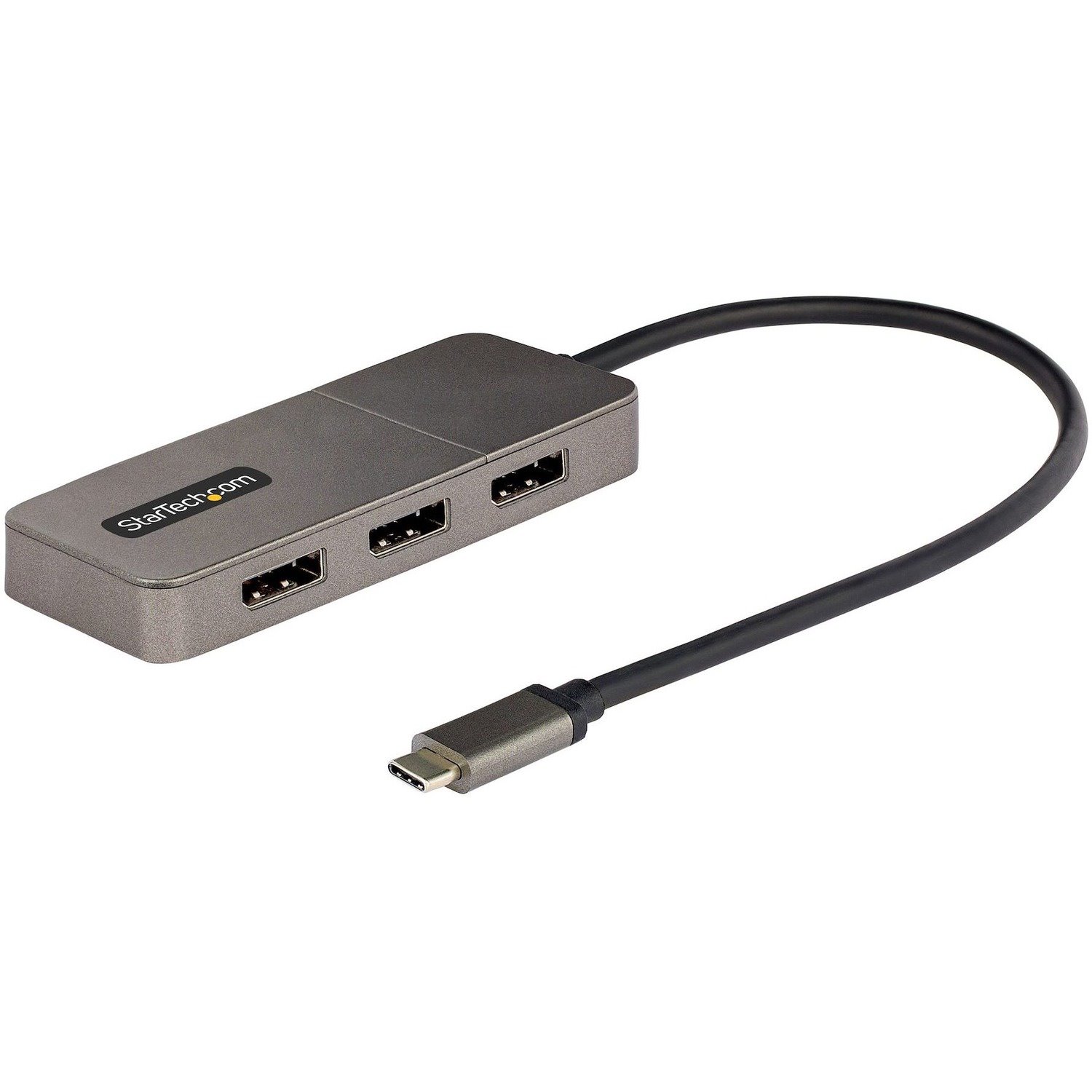 StarTech.com USB-C to Triple DisplayPort MST Hub, 3x DP 4K 60Hz, 1ft (30cm) Cable, DP 1.4 Multi-Stream Transport Hub, DisplayPort Splitter