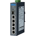 Advantech 5GbE+1G SFP Industrial Unmanaged PoE Switch with Wide Temp