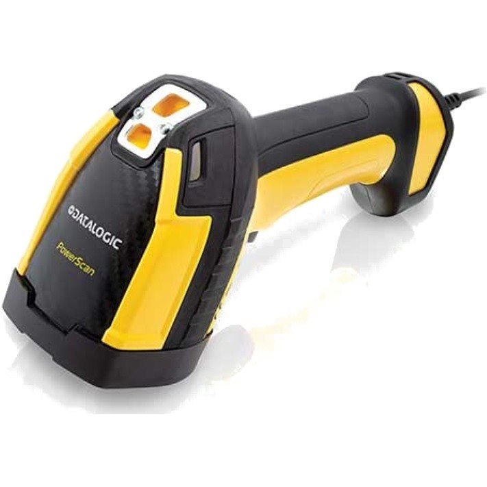 Datalogic PowerScan PD9630 Rugged Manufacturing, Asset Tracking, Warehouse, Logistics, Picking, Sorting, Inventory Handheld Barcode Scanner Kit - Cable Connectivity - Yellow