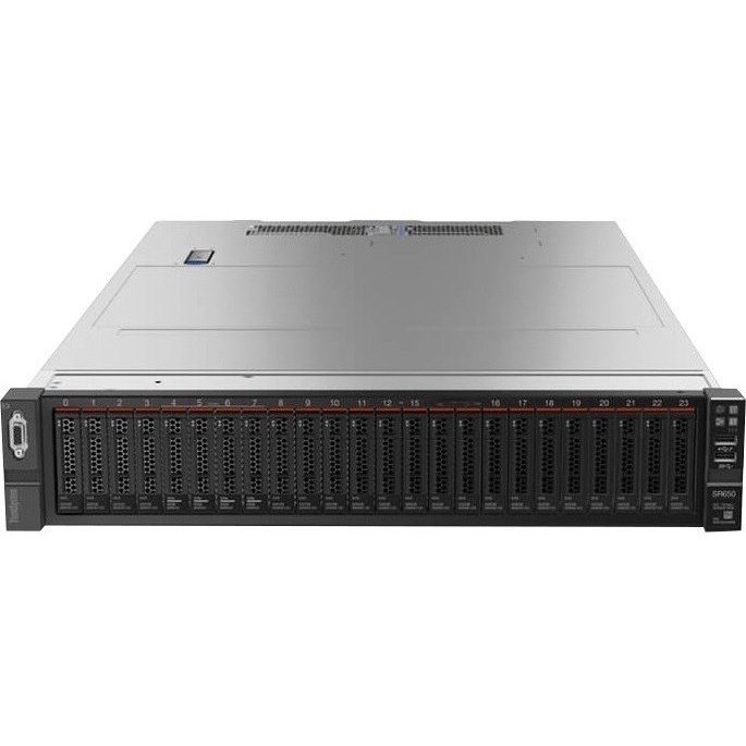Lenovo ThinkSystem SR650 7X06A0NCNA 2U Rack Server - 2 x Intel Xeon Gold 5215 2.50 GHz - 384 GB RAM - 480 GB SSD - (2 x 240GB) SSD Configuration - Serial ATA/600 Controller