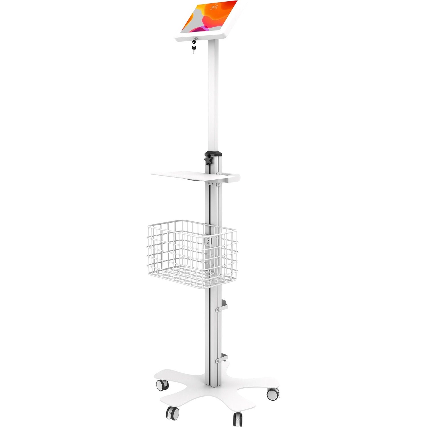 CTA Digital Medical Mobile Floor Stand with Small Enclosure
