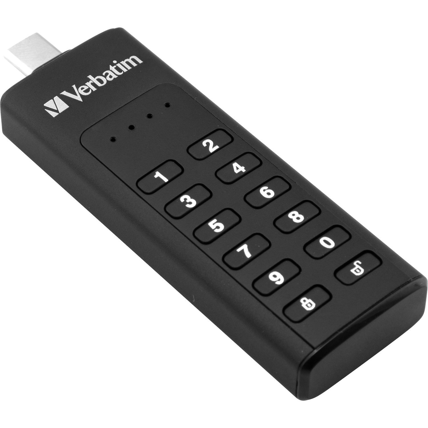 Verbatim Keypad Secure 32 GB USB 3.1 Type C Flash Drive - Black - 256-bit AES