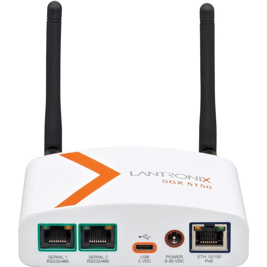 Lantronix SGX 5150 Wireless IoT Gateway, 802.11a/b/g/n/ac, 1xRS232 (RJ45), USB, 10/100 Ethernet, PoE, Japan Model