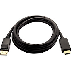 V7 DisplayPort 1.2 Male to HDMI 1.4 Male 21.6 Gbps 4K UHD 3m/10ft Black