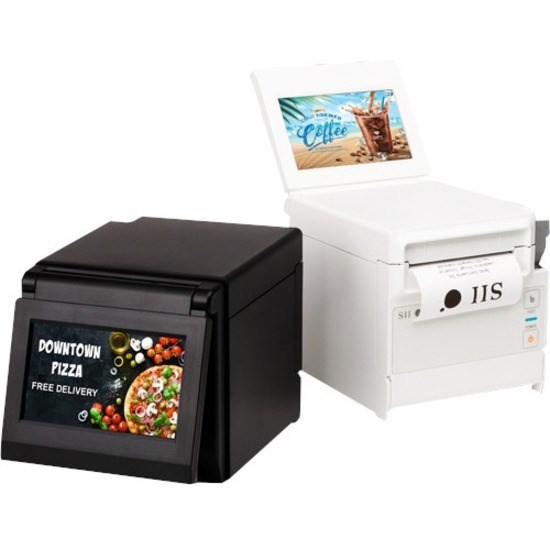 Seiko RP-F10 Black Desktop Direct Thermal Receipt / POS Power USB Type-C with Bluetooth and USB Host High Speed Printer With Cutter