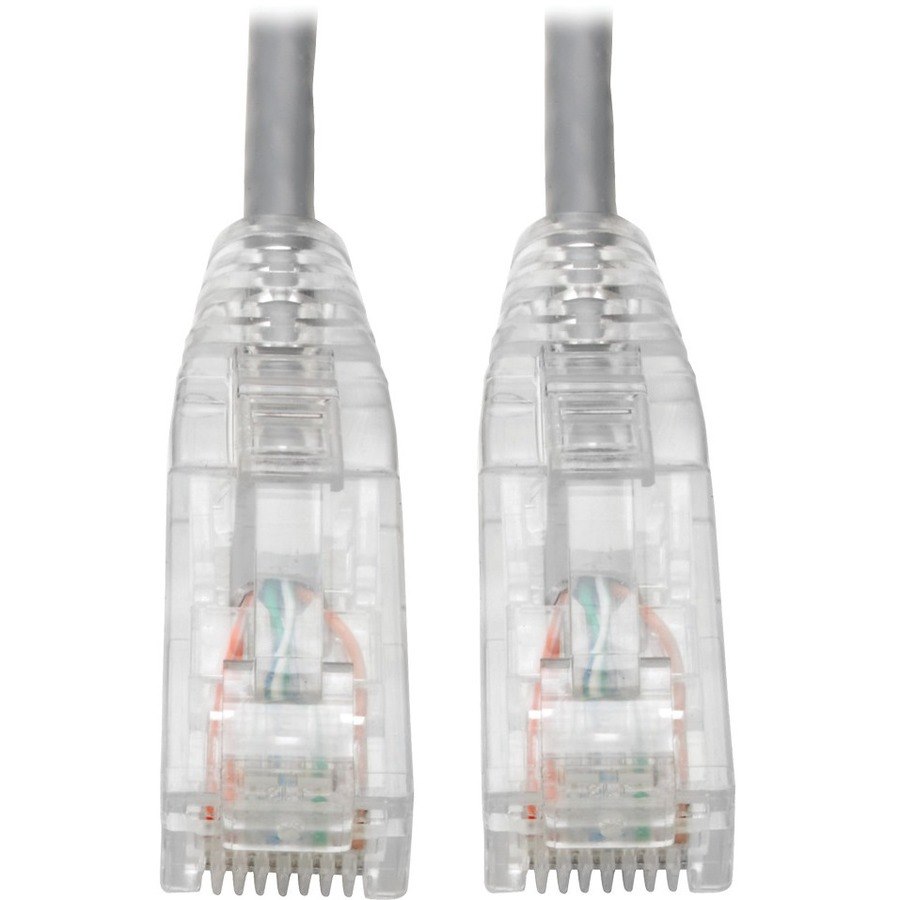 Eaton Tripp Lite Series Cat6 Gigabit Snagless Slim UTP Ethernet Cable (RJ45 M/M), PoE, Gray, 2 ft. (0.61 m)