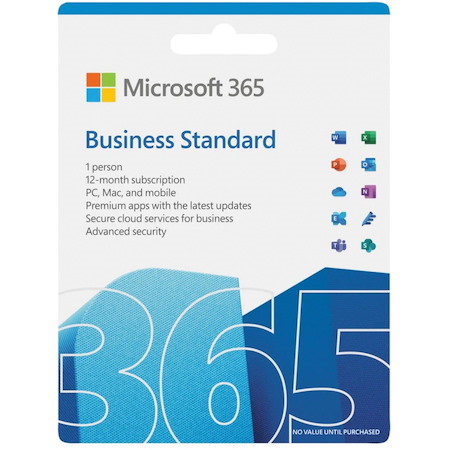 Microsoft 365 Business Standard FPP - Complete Product - 1 User, 5 Device - 1 Year