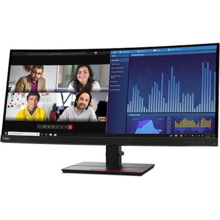 Lenovo ThinkVision P34w-20 34" Class WQHD Curved Screen LCD Monitor - 21:9