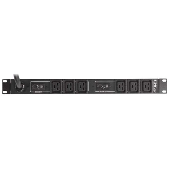 Eaton Basic rack PDU, 1U, L6-30P input, 4.99 kW max, 208-240V, 24A, 6 ft cord, Single-phase, Outlets: (6) C19