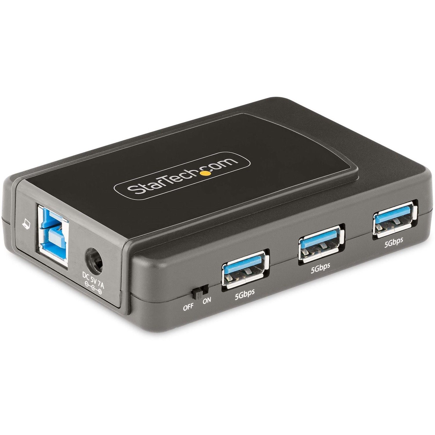 StarTech.com 7-Port USB Hub, USB 3.0 5Gbps, USB-A to 7x USB-A, Self Powered USB-A Expansion Hub w/ 35W Power Supply