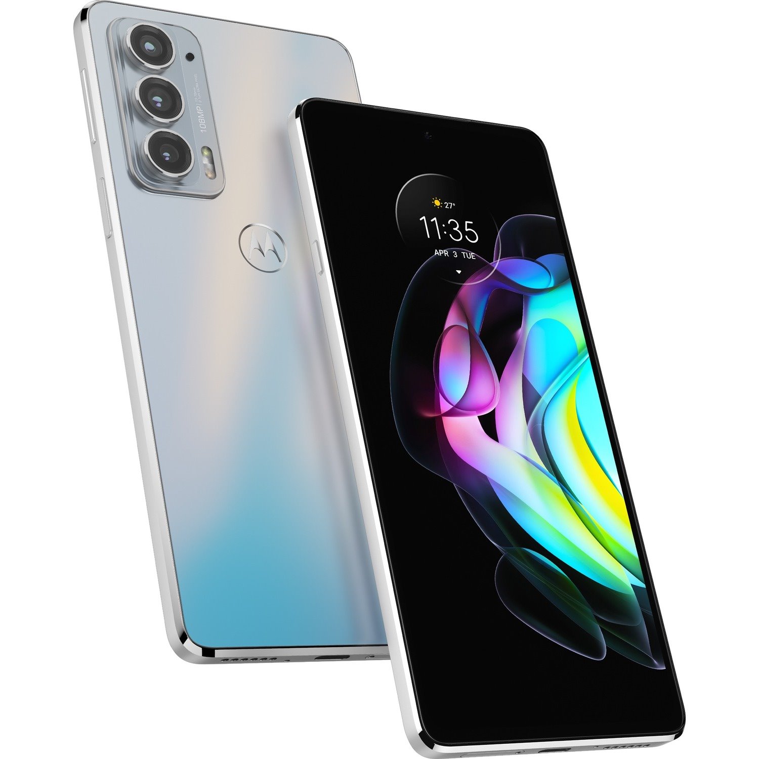 Motorola edge 20 128 GB Smartphone - 17 cm (6.7") OLED Full HD Plus 2400 x 1080 - Octa-core (Kryo 670Quad-core (4 Core) 2.40 GHz + Kryo 670 Quad-core (4 Core) 1.90 GHz - 8 GB RAM - Android 11 - 5G - Frosted White
