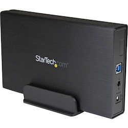 StarTech.com 3.5in Black Aluminum USB 3.0 External SATA III SSD / HDD Enclosure with UASP for SATA 6Gbps - 3.5" SATA Hard Drive Enclosure
