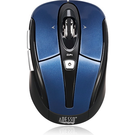 Adesso iMouse S60L Mouse - Radio Frequency - USB - Optical - 6 Button(s) - Blue