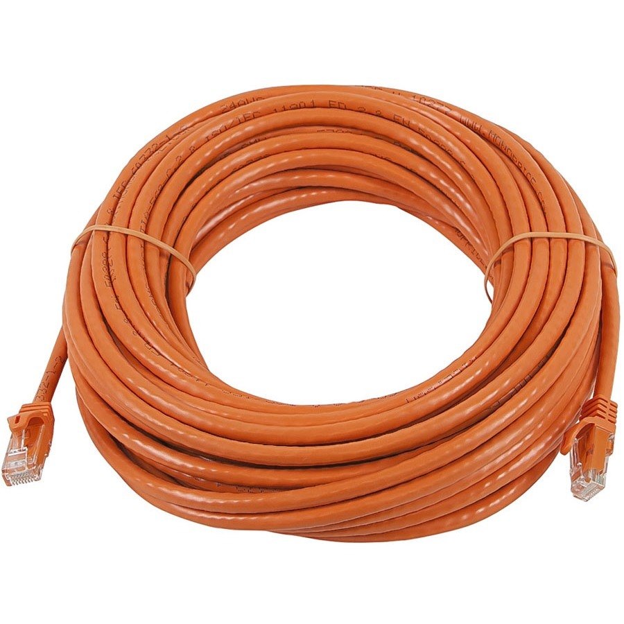 Monoprice FLEXboot Series Cat6 24AWG UTP Ethernet Network Patch Cable, 100ft Orange