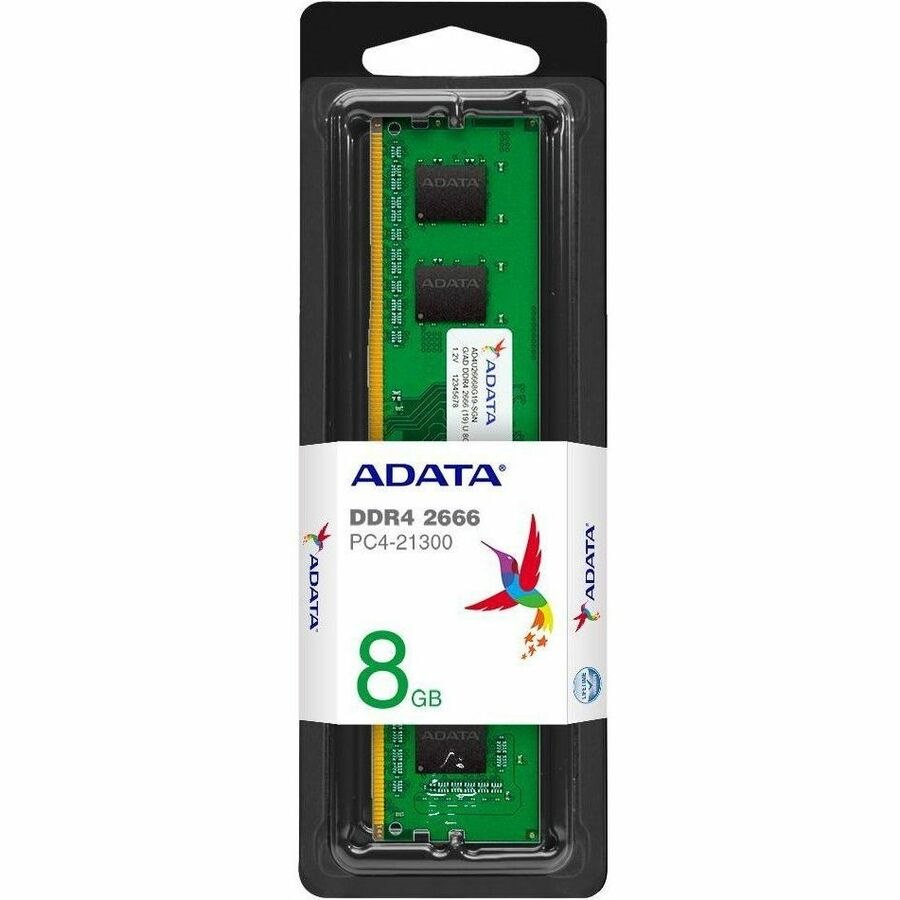 Adata Premier AD4U26668G19-SGN RAM Module - 8 GB (1 x 8GB) - DDR4-2666/PC4-21333 DDR4 SDRAM - 2666 MHz - CL19 - 1.20 V
