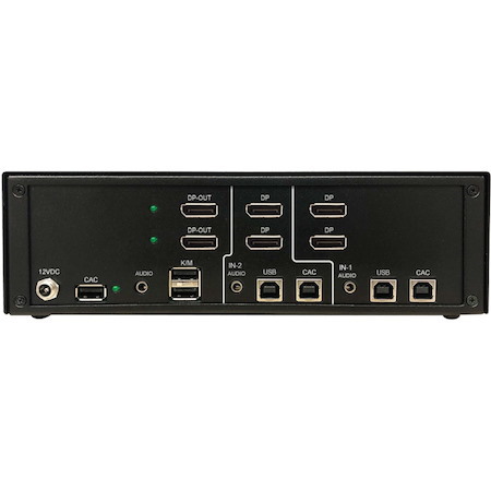 Tripp Lite by Eaton Secure KVM Switch, 2-Port, Dual Head, DisplayPort to DisplayPort, 4K, NIAP PP4.0, Audio, CAC, TAA