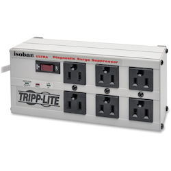 Tripp Lite by Eaton Isobar 6-Outlet Surge Protector, 6 ft. Cord with Right-Angle Plug, 3330 Joules, Diagnostic LEDs, Metal Housing