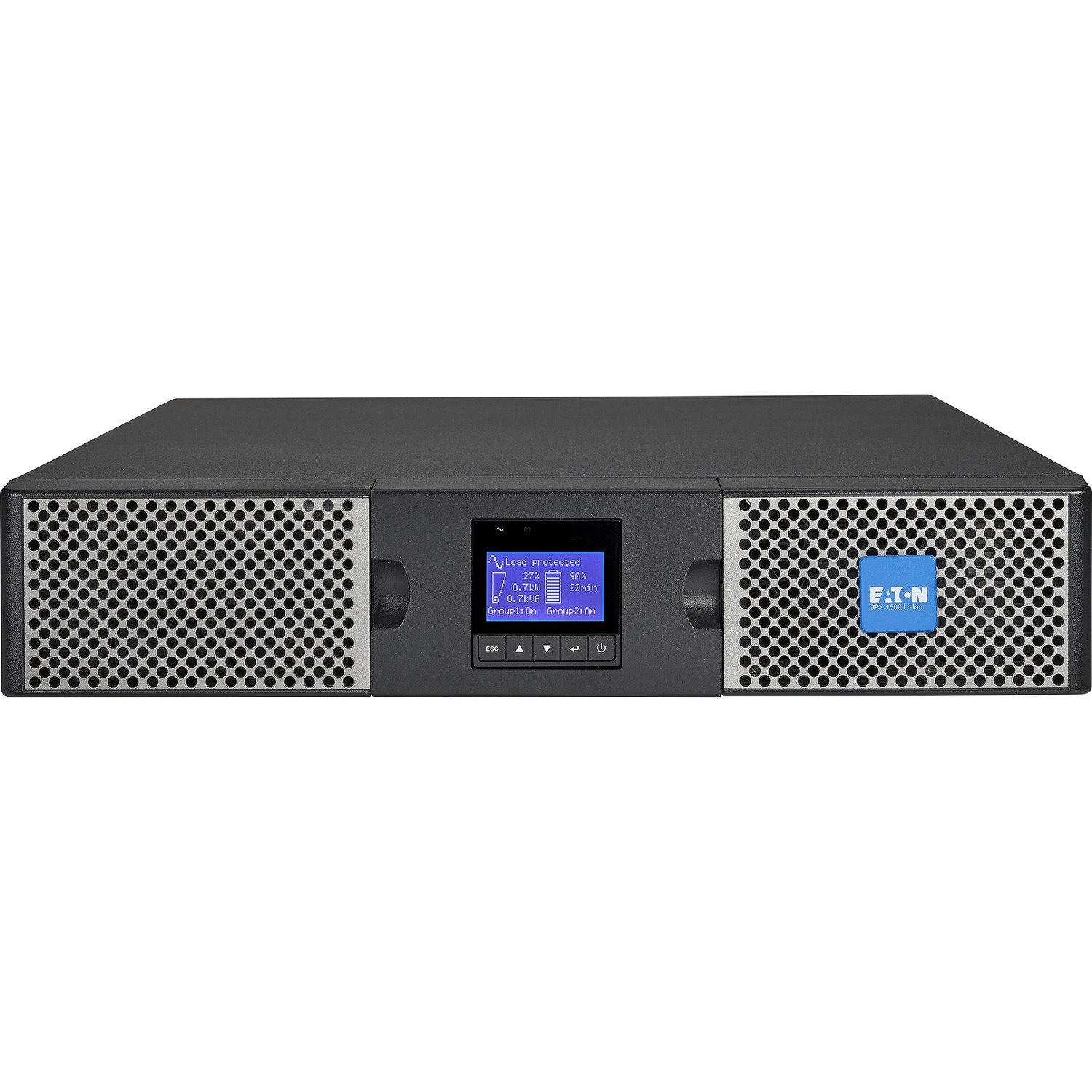 Eaton 9PX 1500VA 1350W 208V Online Double-Conversion UPS - C14 input, 8 C13, Outlets, Lithium-ion Battery, Cybersecure Network Card Option, 2U Rack/Tower - Battery Backup
