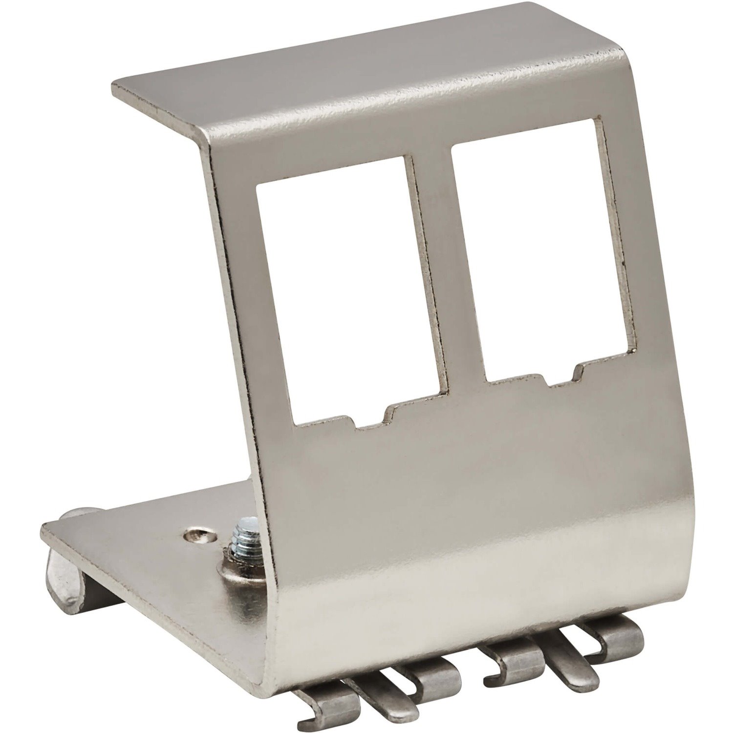 Eaton Tripp Lite Series 2-Port Metal DIN-Rail Mounting Module for Snap-In Keystone Jacks and Couplers, Silver, TAA