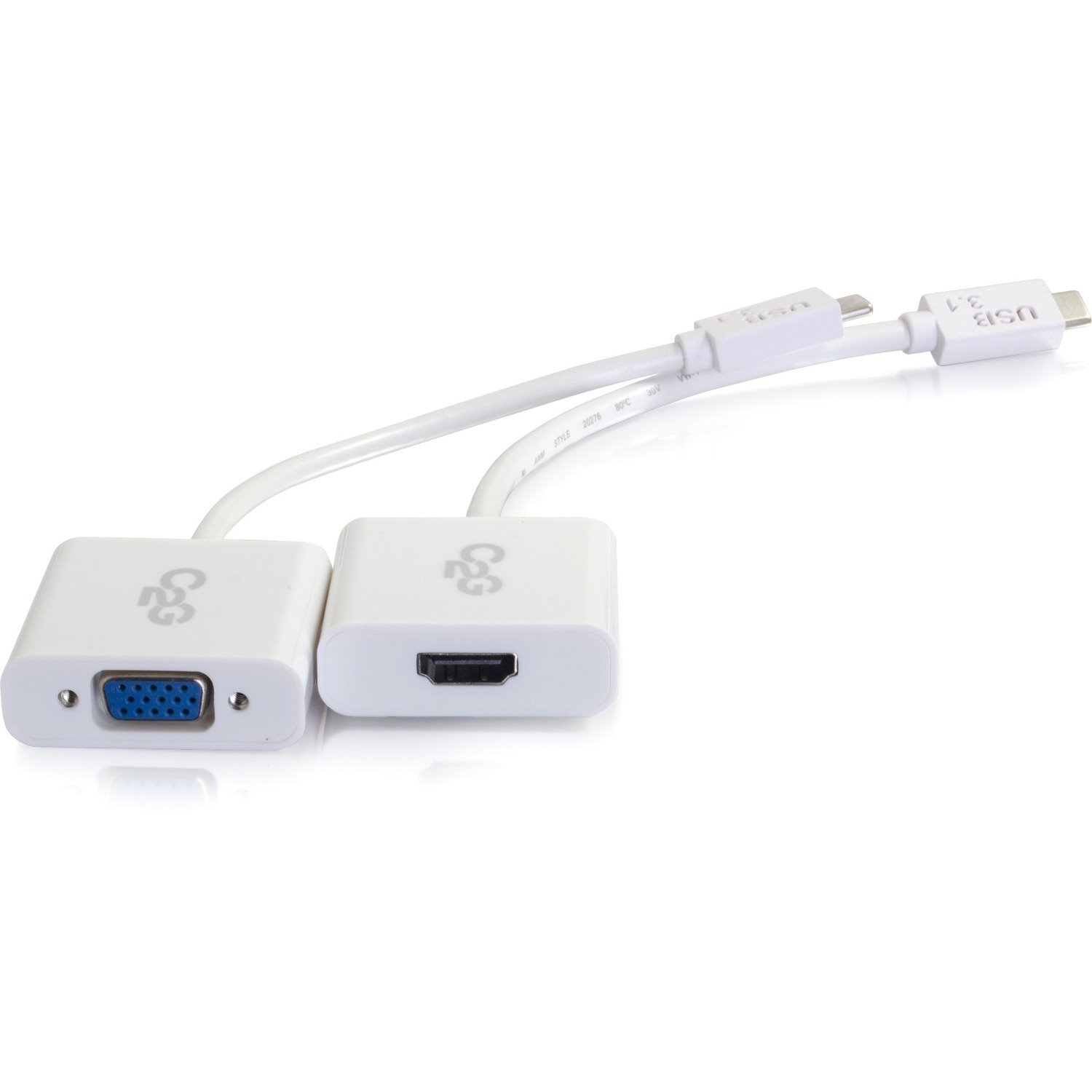 C2G USB-C to HDMI or VGA Audio/Video Adapter Kit for Apple MacBook