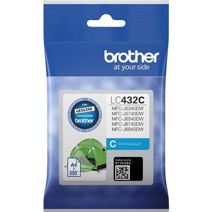 Brother LC432C Original Inkjet Ink Cartridge - Single Pack - Cyan - 1 Pack