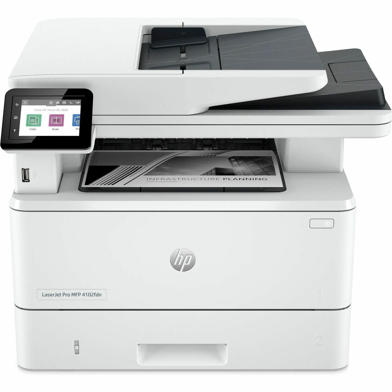HP LaserJet Pro 4102fdn Wired Laser Multifunction Printer - Monochrome
