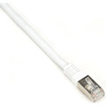 Black Box CAT6 250-MHz Stranded Patch Cable Slim Molded Boot - S/FTP, CM PVC, White, 10FT