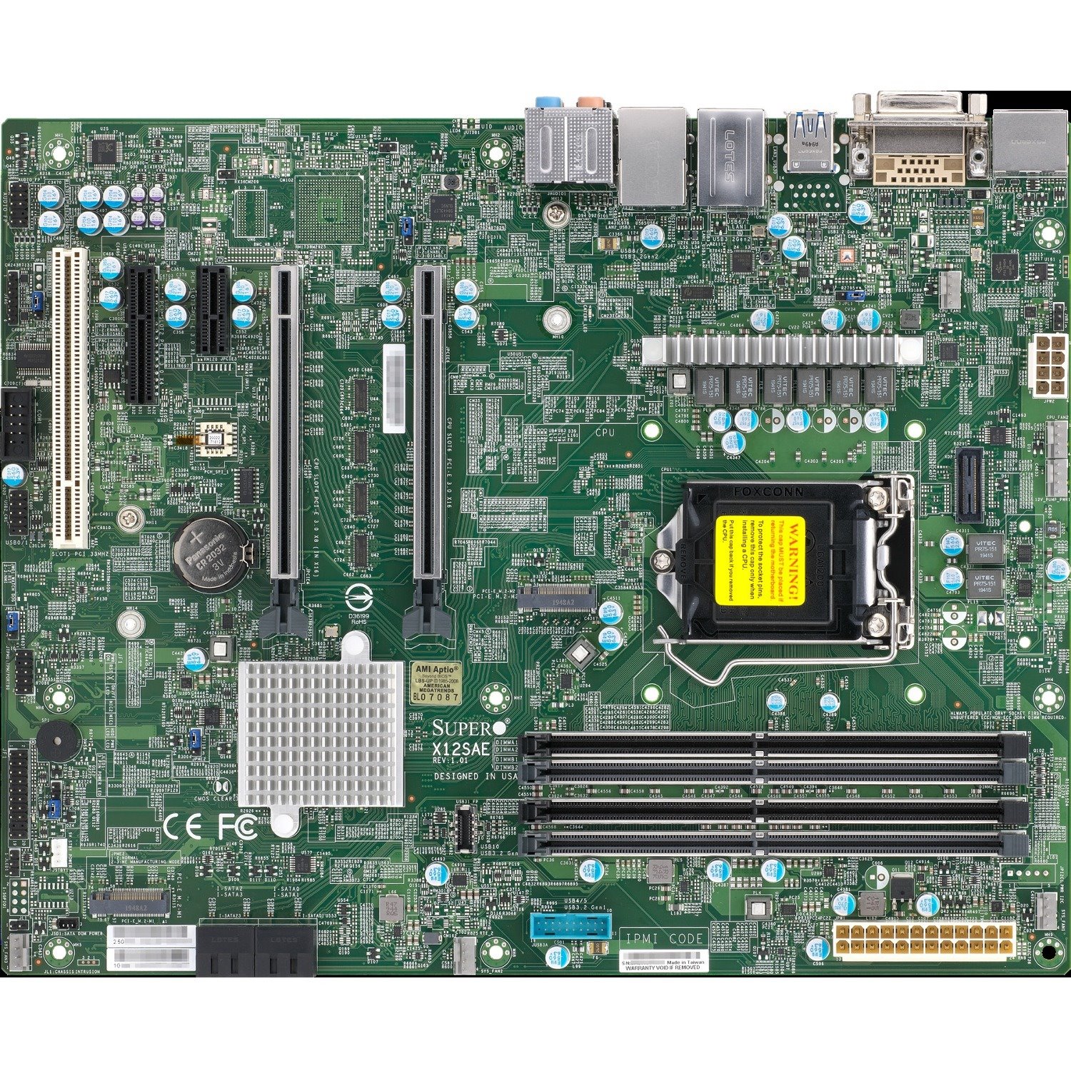 Supermicro X12SAE Workstation Motherboard - Intel W480 Chipset - Socket LGA-1200 - ATX