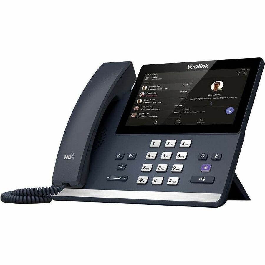 Yealink IP Phone - Corded - Bluetooth, Wi-Fi - Wall Mountable, Desktop - Classic Gray