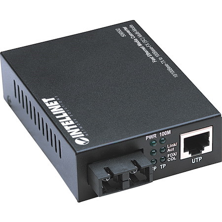 Intellinet Network Solutions Fast Ethernet RJ45 to SC, Multi-Mode, 1.24 miles (2 km) Media Converter