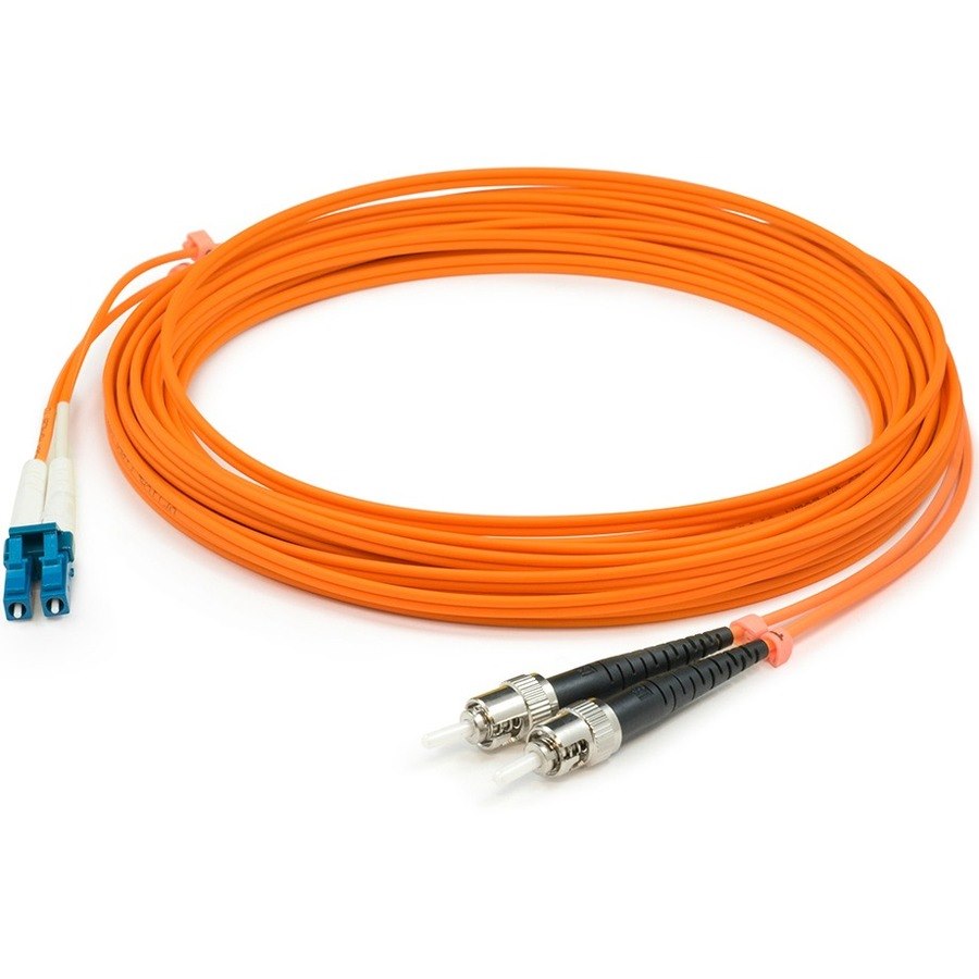 AddOn 10m LC (Male) to ST (Male) Orange OM1 Duplex Fiber OFNR (Riser-Rated) Patch Cable