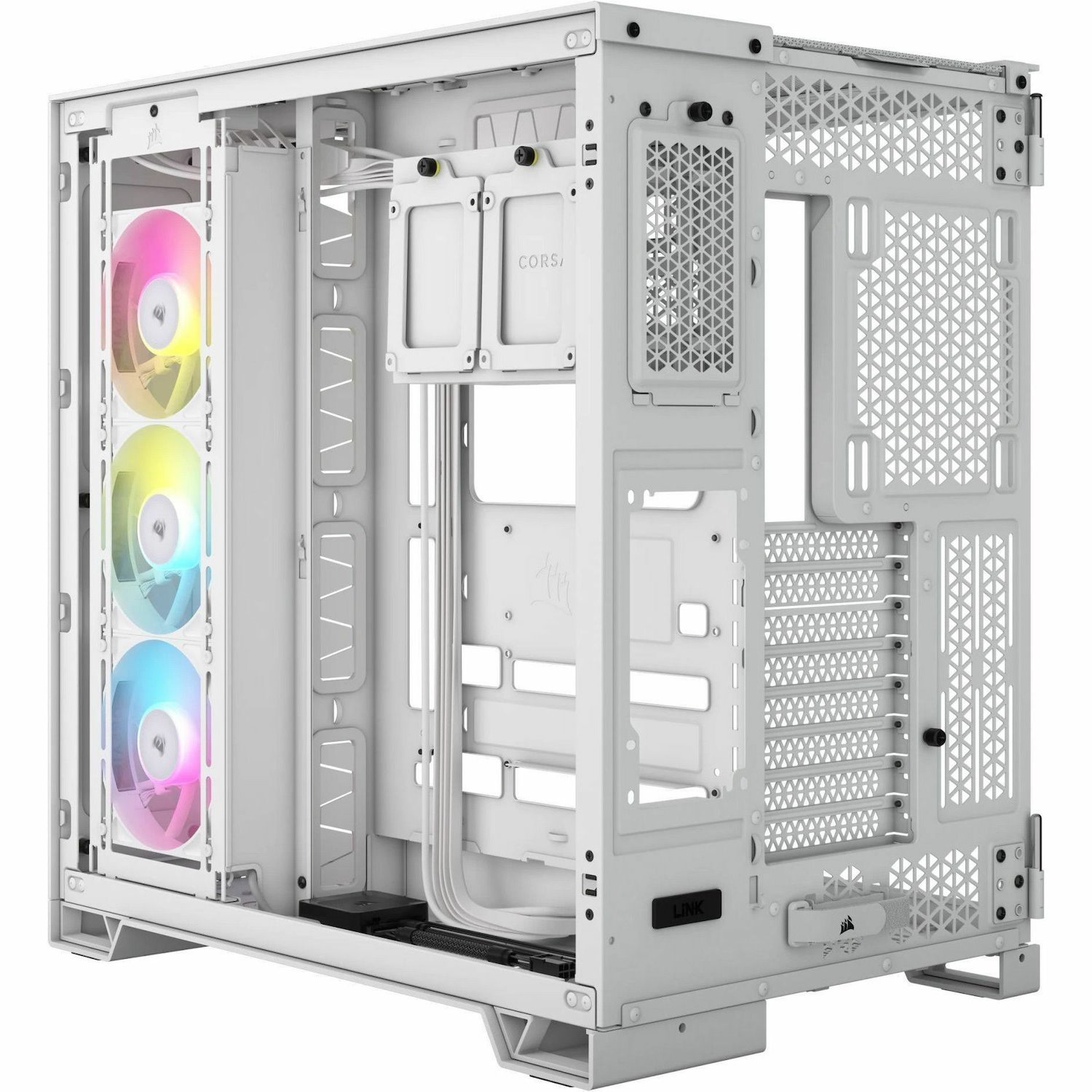 Corsair iCUE LINK 6500X RGB Mid-Tower ATX Dual Chamber PC Case - White