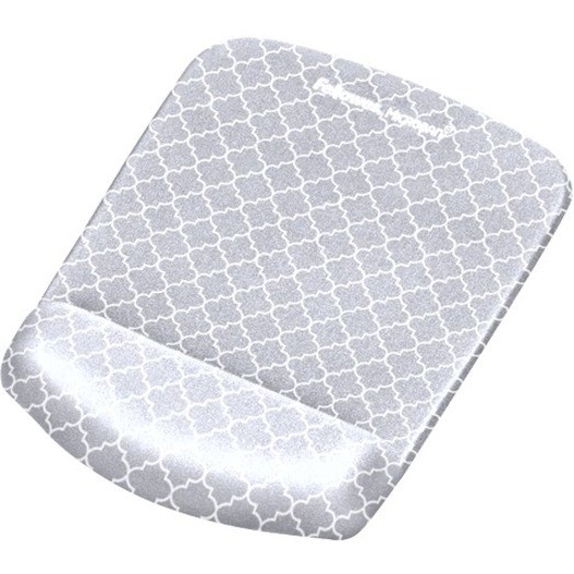 Fellowes PlushTouch Mouse Pad Wrist Rest - Gray Lattice