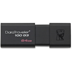 Kingston DataTraveler 100 G3 64 GB USB 3.0 Flash Drive - Black