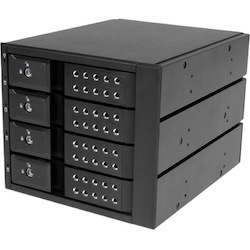 StarTech.com 4 Bay Aluminum Trayless Hot Swap Mobile Rack Backplane for 3.5in SAS II/SATA III - 6 Gbps HDD