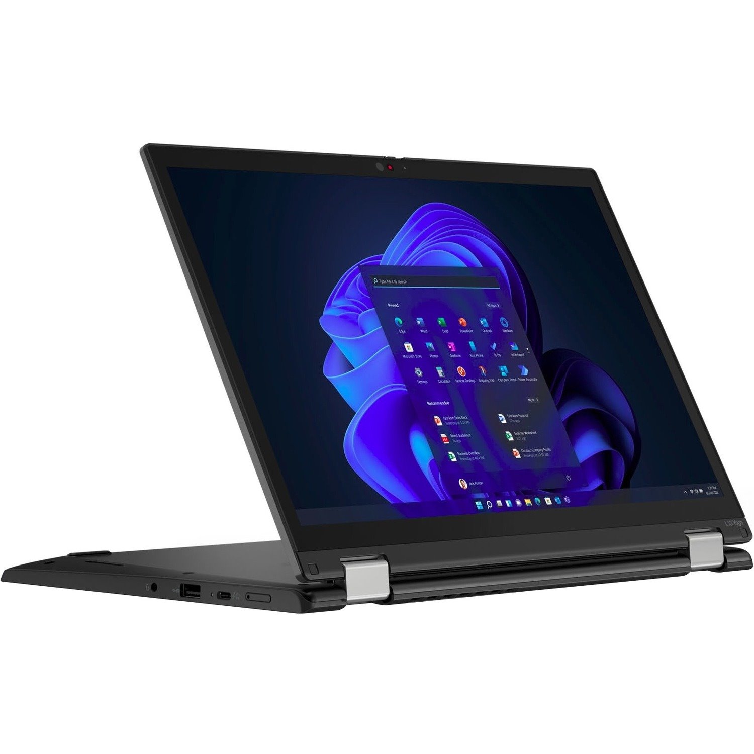 Lenovo ThinkPad L13 Yoga Gen 3 21BB0026UK 33.8 cm (13.3") Touchscreen Convertible 2 in 1 Notebook - WUXGA - 1920 x 1200 - AMD Ryzen 7 PRO 5875U Octa-core (8 Core) 2 GHz - 16 GB Total RAM - 16 GB On-board Memory - 512 GB SSD - Thunder Black