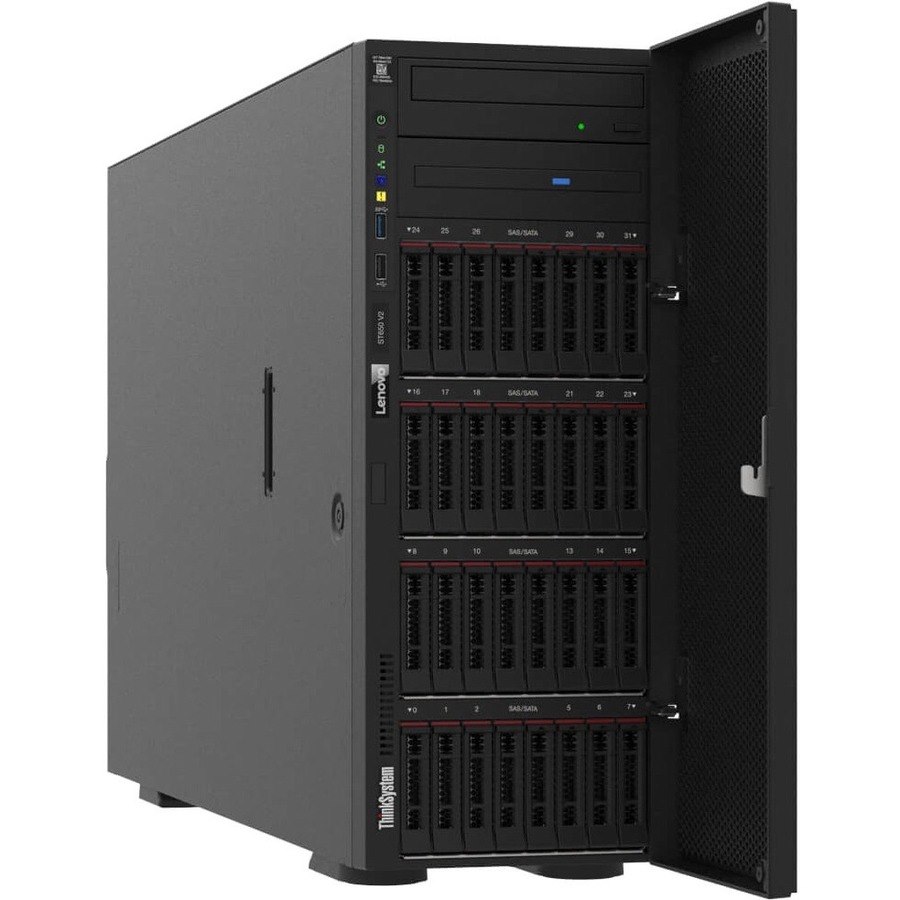 Lenovo ThinkSystem ST650 V2 7Z74A01YNA 4U Tower Server - 1 x Intel Xeon Silver 4310 2.10 GHz - 32 GB RAM - Serial ATA/600 Controller