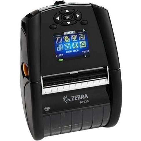Zebra ZQ620 Mobile Direct Thermal Printer - Monochrome - Portable - Receipt Print - USB - Bluetooth - Wireless LAN - Battery Included
