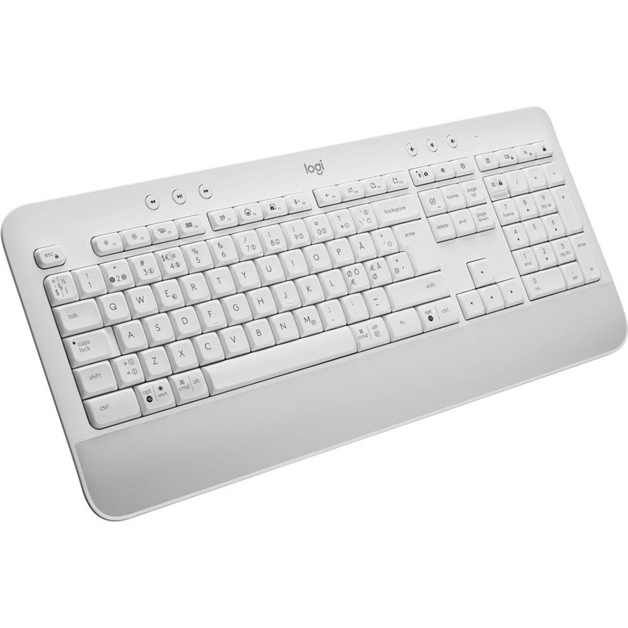 Logitech Signature K650 Keyboard - Wireless Connectivity - USB Interface - English - Off White, White