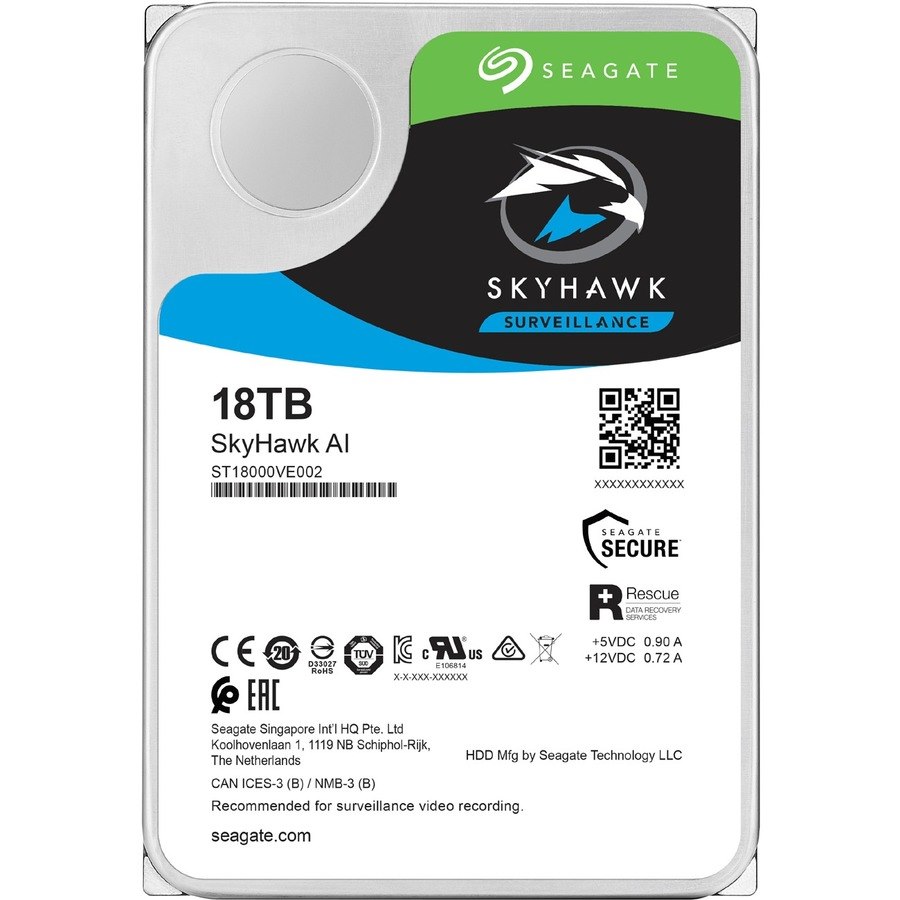 Seagate SkyHawk AI ST18000VE002 18 TB Hard Drive - 3.5" Internal - SATA (SATA/600)