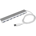 StarTech.com 7-Port USB Hub, USB A to 7x USB-A Ports, USB 5Gbps, Self-Powered, Portable Laptop USB 3.0 Hub Expansion with Power Supply