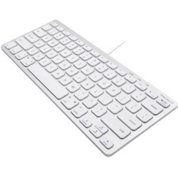 Macally Compact Aluminum USB Wired Keyboard For Mac and PC
