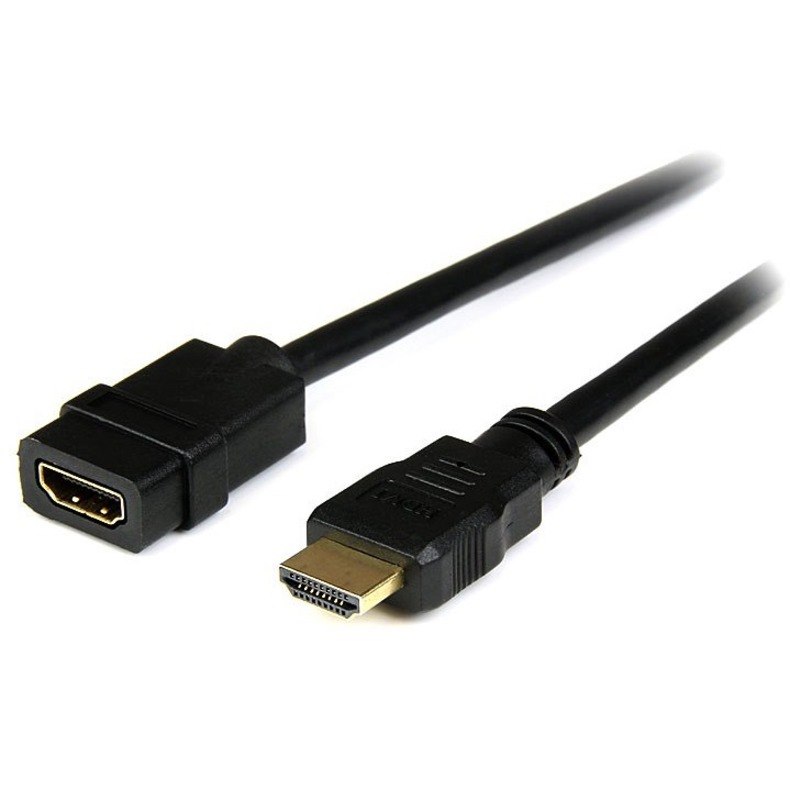 StarTech.com 2m HDMI Extension Cable, HDMI Male to Female Cable, 4K HDMI Cable Extender, 4K UHD HDMI Cable with Ethernet M/F, HDMI 1.4