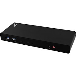 V7 UCDDS-1E USB Type C Docking Station for Desktop PC/Notebook/Monitor - 65 W - Black