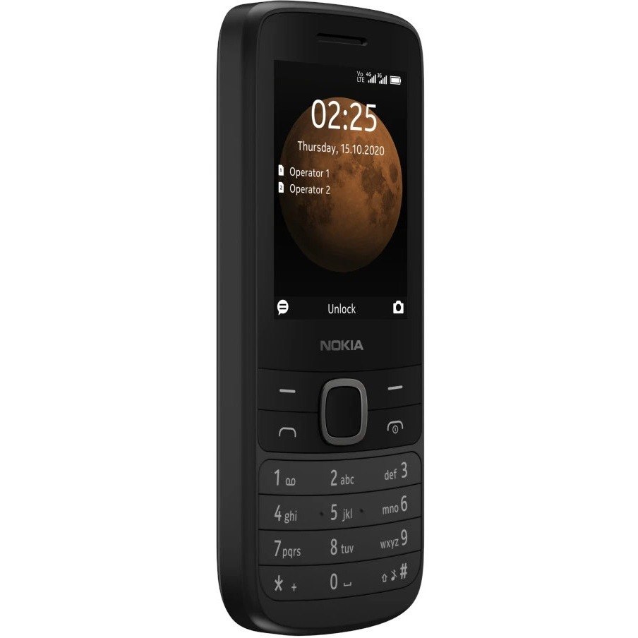 Nokia 225 4G 128 MB Feature Phone - 6.1 cm (2.4") Active Matrix TFT LCD QVGA 240 x 320 - 64 MB RAM - Series 30+ - 4G - Black
