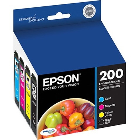 Epson DURABrite Ultra 200 Original Inkjet Ink Cartridge - Combo Pack - Cyan, Magenta, Yellow, Black - 4 / Pack