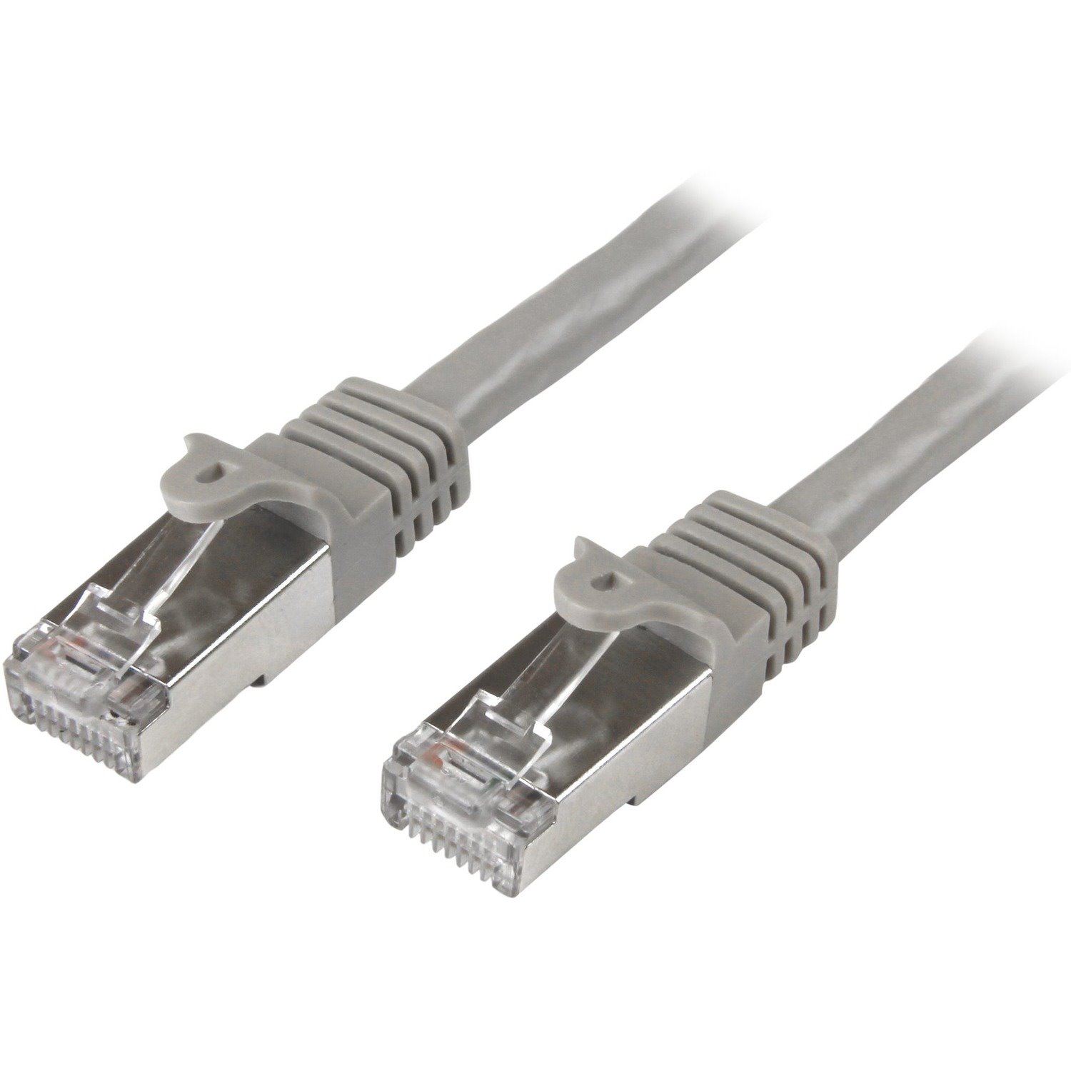 StarTech.com 0.5m Cat6 Patch Cable - Shielded (SFTP) Snagless Gigabit Network Patch Cable - Gray Cat 6 Ethernet Patch Lead